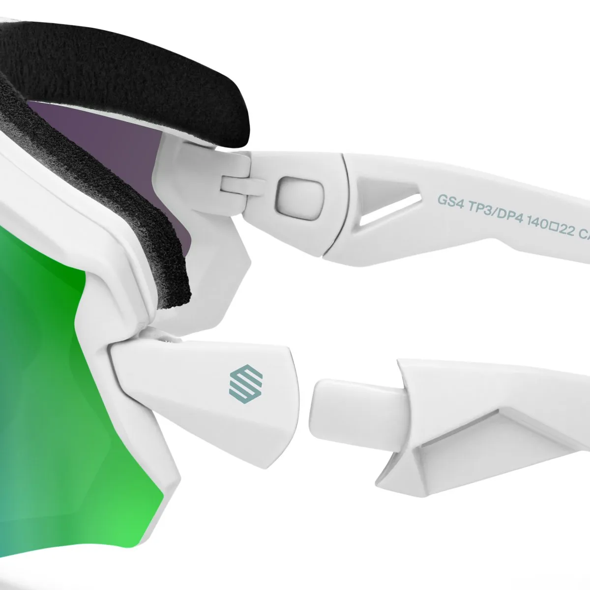 Siroko Gs4 Stein Solglasögon, White, Green Mirror/CAT3