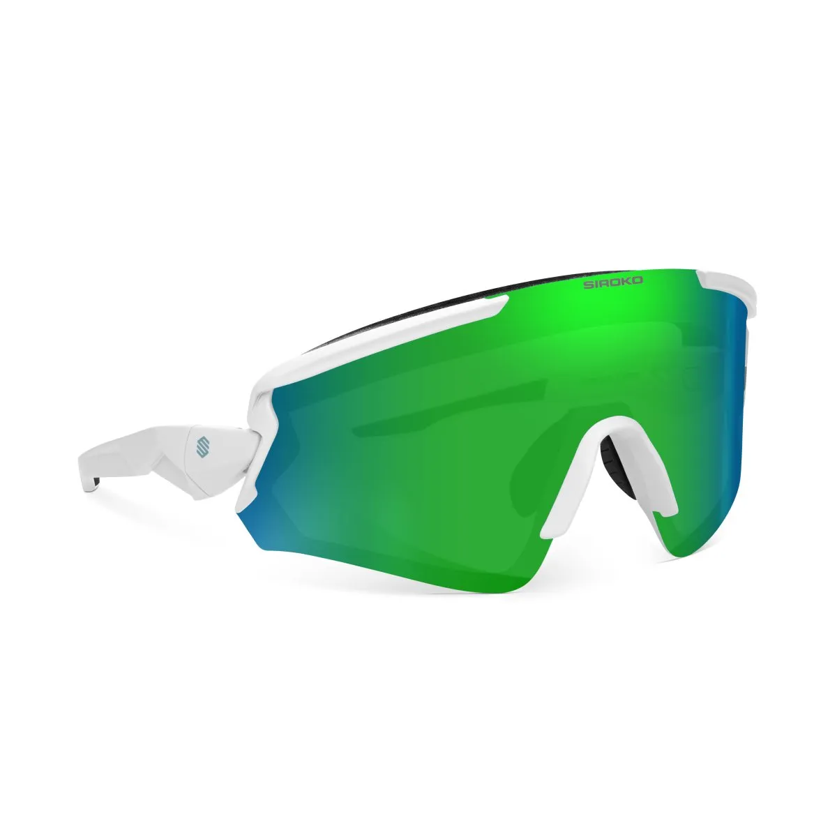 Siroko Gs4 Stein Solglasögon, White, Green Mirror/CAT3