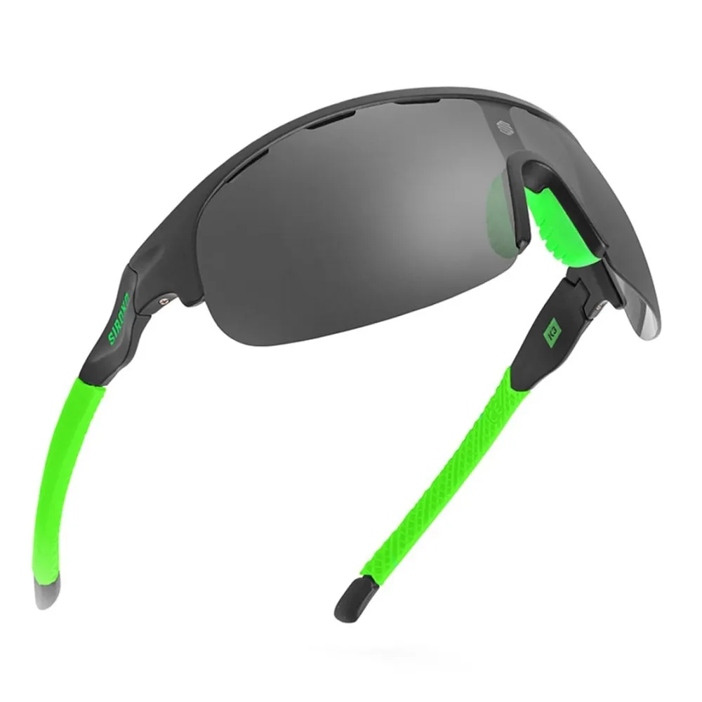 Siroko K3 Alpe D´huez Foto Kromatiska Solglasögon, Black, Photochromic Green Mirror/CAT2-3