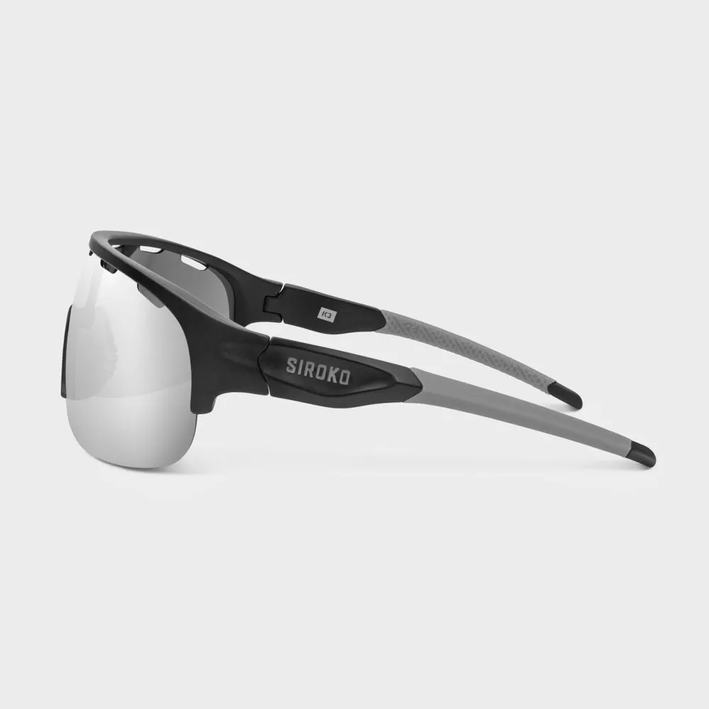 Siroko K3 The Cyclist Solglasögon, Black, Grey Mirror/CAT3