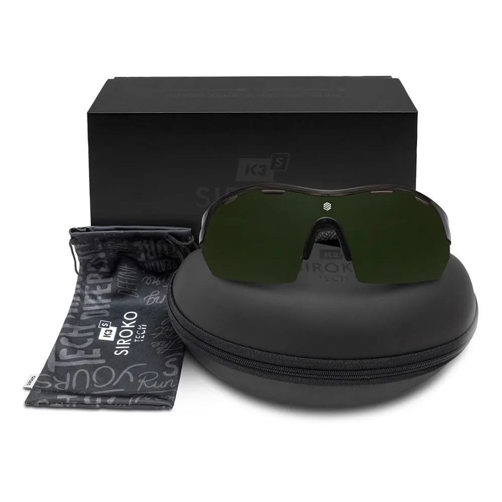 Siroko K3s Les Alpes Solglasögon, Black, Green Mirror/CAT3