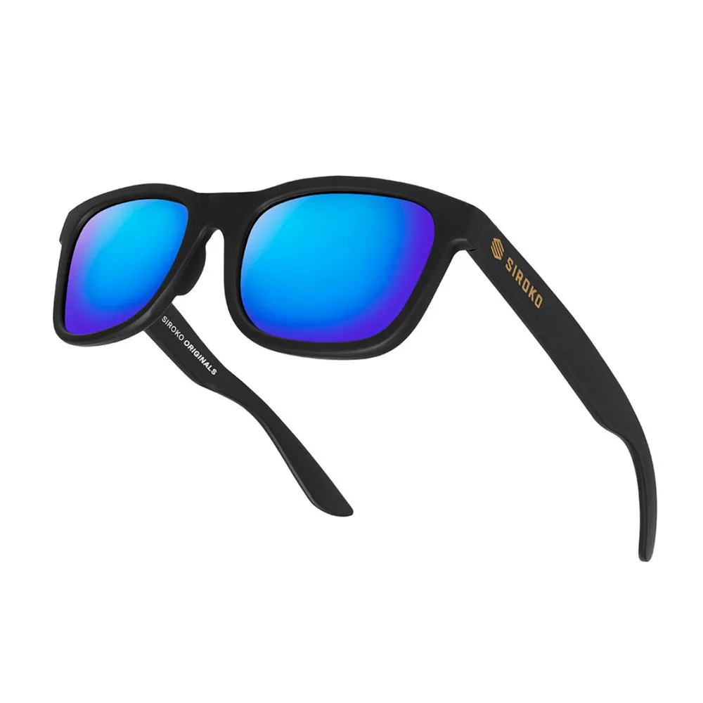 Siroko K3s Photochromic Hyde Park Polariserade Solglasögon, Black / blue, Blue Mirror