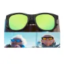 Siroko K3xs Kids Bike Lane Polariserade Solglasögon, Black / green, Green Mirror