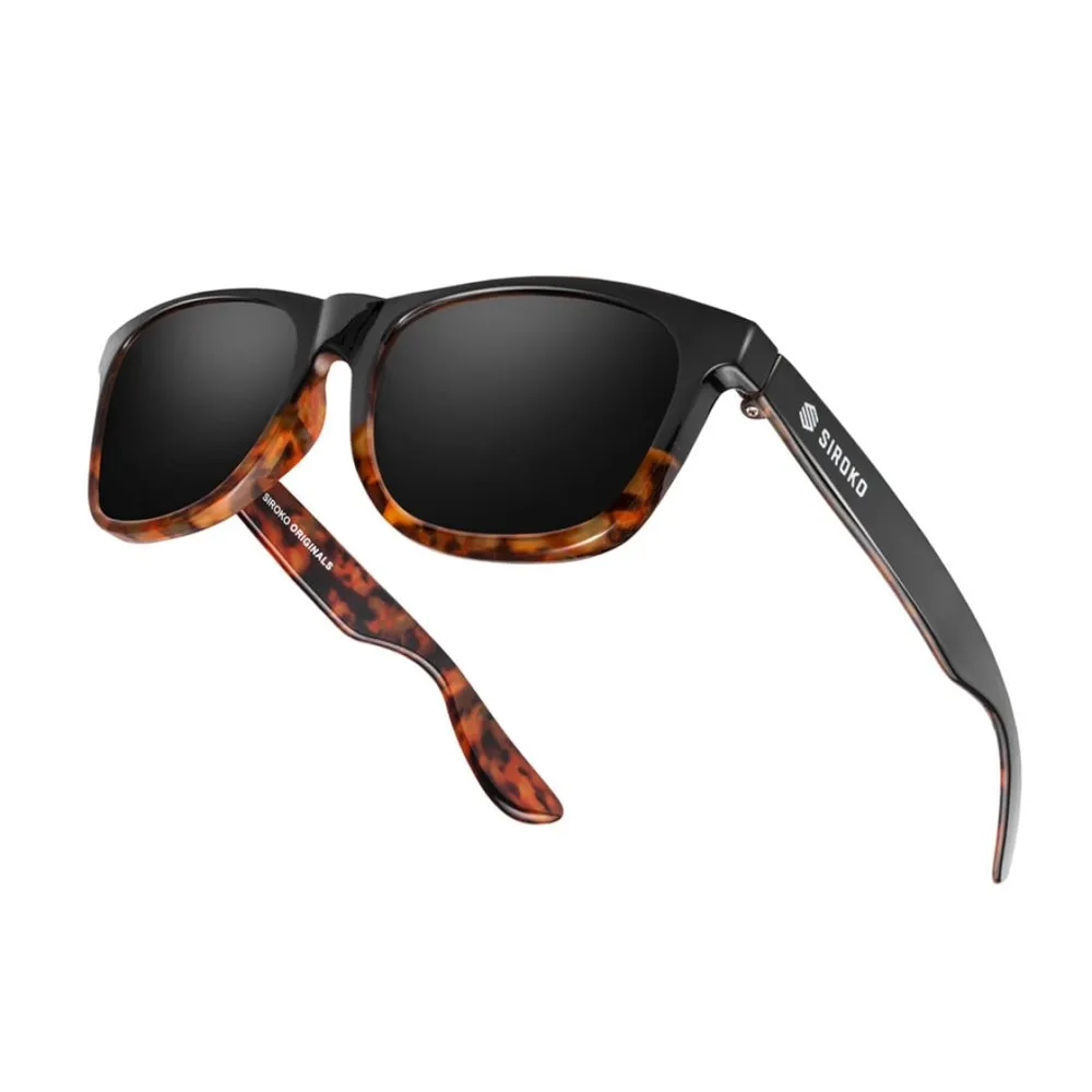 Siroko K3xs Kids Happy Road Polariserade Solglasögon, Black / brown, Black Mirror