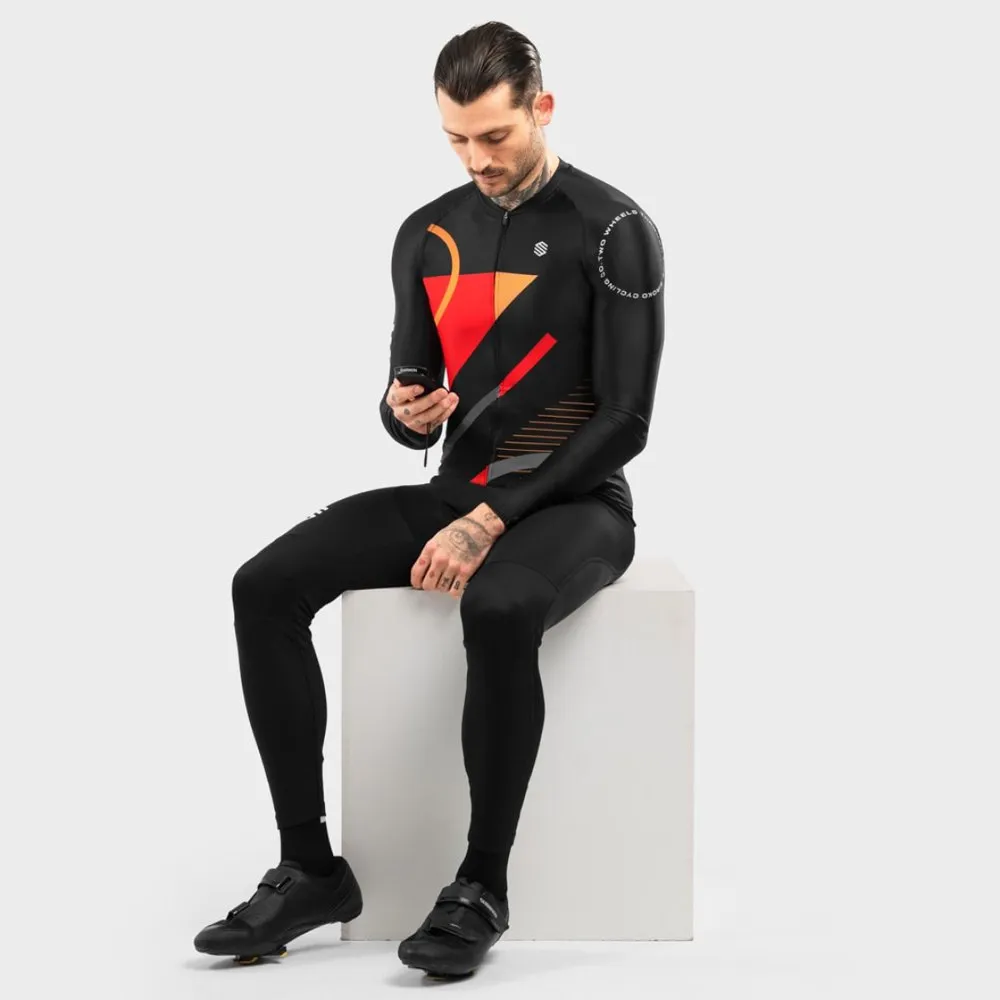 Siroko M2 Arizona Långärmad Trikå, Black / red / orange, M