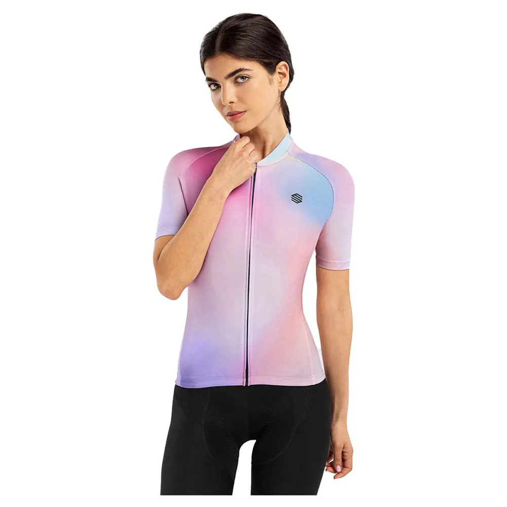Siroko M2 Aura Korta ärmar Cykeltröja, Gum pink / light blue, L Siroko M2 Aura Korta ärmar Cykeltröja, Gum pink / light blue, L
