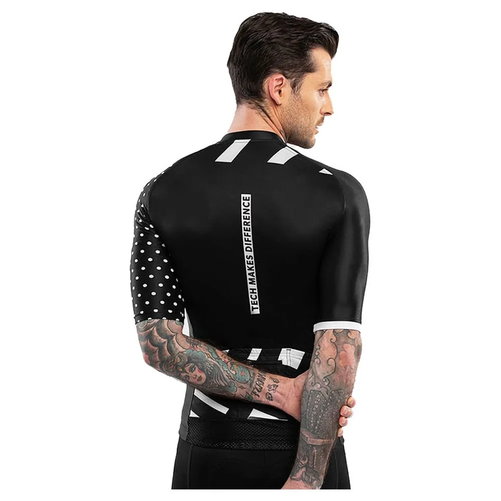 Siroko M2 Finisher Korta ärmar Cykeltröja, Black / white, XS Siroko M2 Finisher Korta ärmar Cykeltröja, Black / white, XS