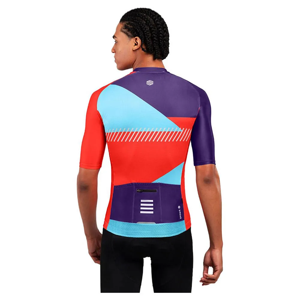Siroko M2 Flèche Korta ärmar Cykeltröja, Red / blue / purple, M Siroko M2 Flèche Korta ärmar Cykeltröja, Red / blue / purple, M