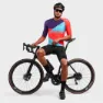 Siroko M2 Flèche Korta ärmar Cykeltröja, Red / blue / purple, M