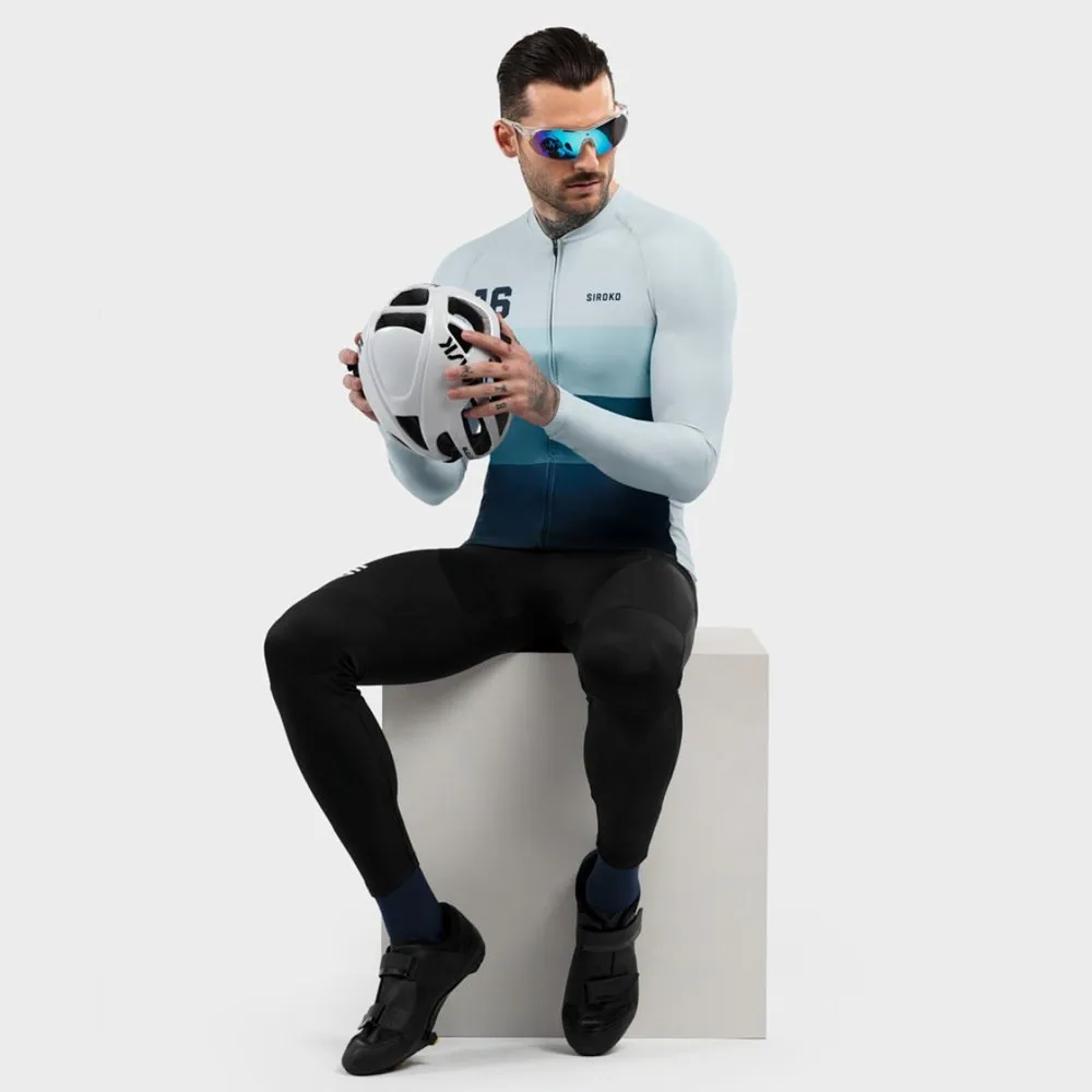 Siroko M2 Focus Långärmad Trikå, Blue / grey / white, XL