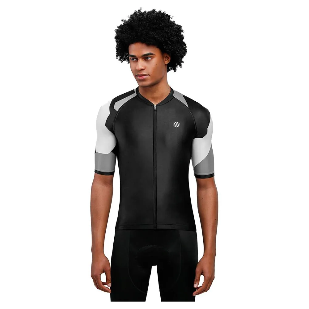Siroko M2 Yorkshire Korta ärmar Cykeltröja, Black / white / grey, M