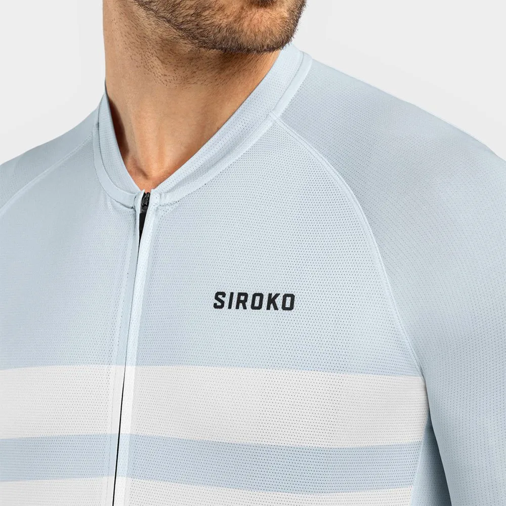 Siroko M3 Bealach Korta ärmar Cykeltröja, Light blue / white, XL Siroko M3 Bealach Korta ärmar Cykeltröja, Light blue / white, XL