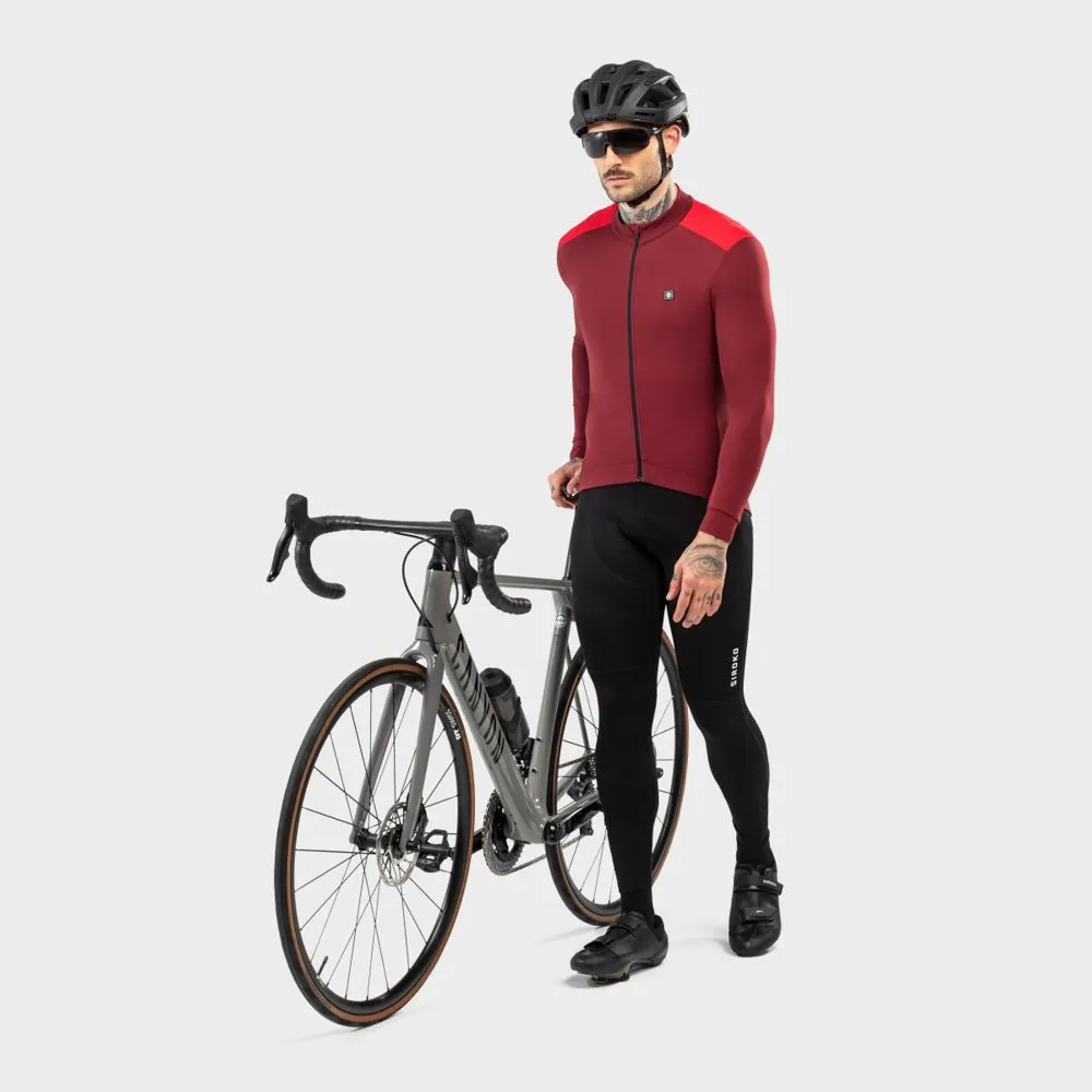Siroko M4 Echelon Långärmad Trikå, Maroon / Red, S Siroko M4 Echelon Långärmad Trikå, Maroon / Red, S