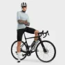 Siroko Nmd Cross Korta ärmar Cykeltröja, Blue, XL