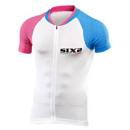 SIXS Bike3 Ultralight Korta ärmar Cykeltröja, Pink / blue, S