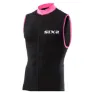 SIXS Stripes Ärmlös Cykeltröja, Black / pink, XL