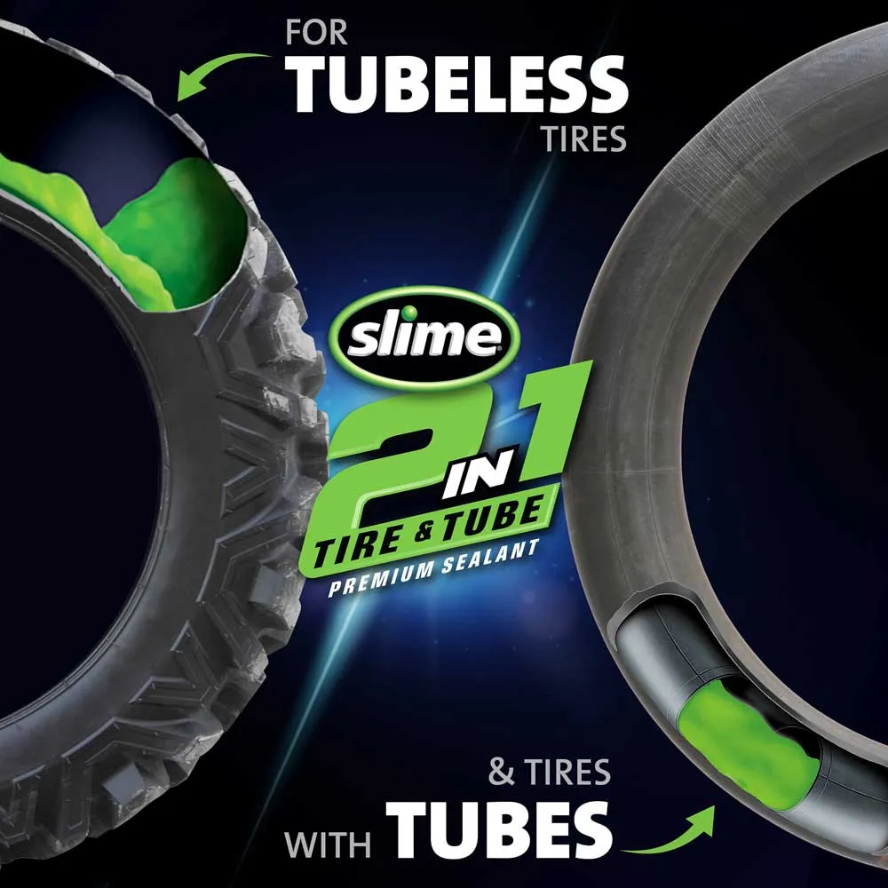 Slime 2 In 1 Tubeless 946ml Slanglöst Tätningsmedel, Green, One Size