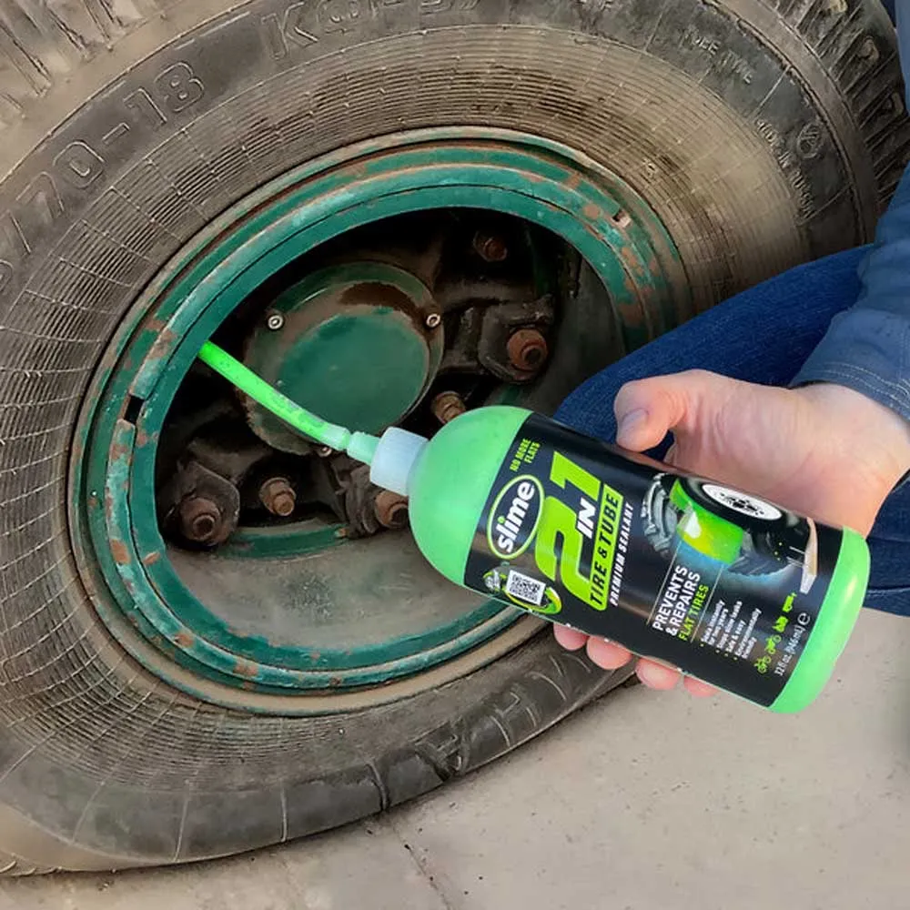Slime 2 In 1 Tubeless 946ml Slanglöst Tätningsmedel, Green, One Size