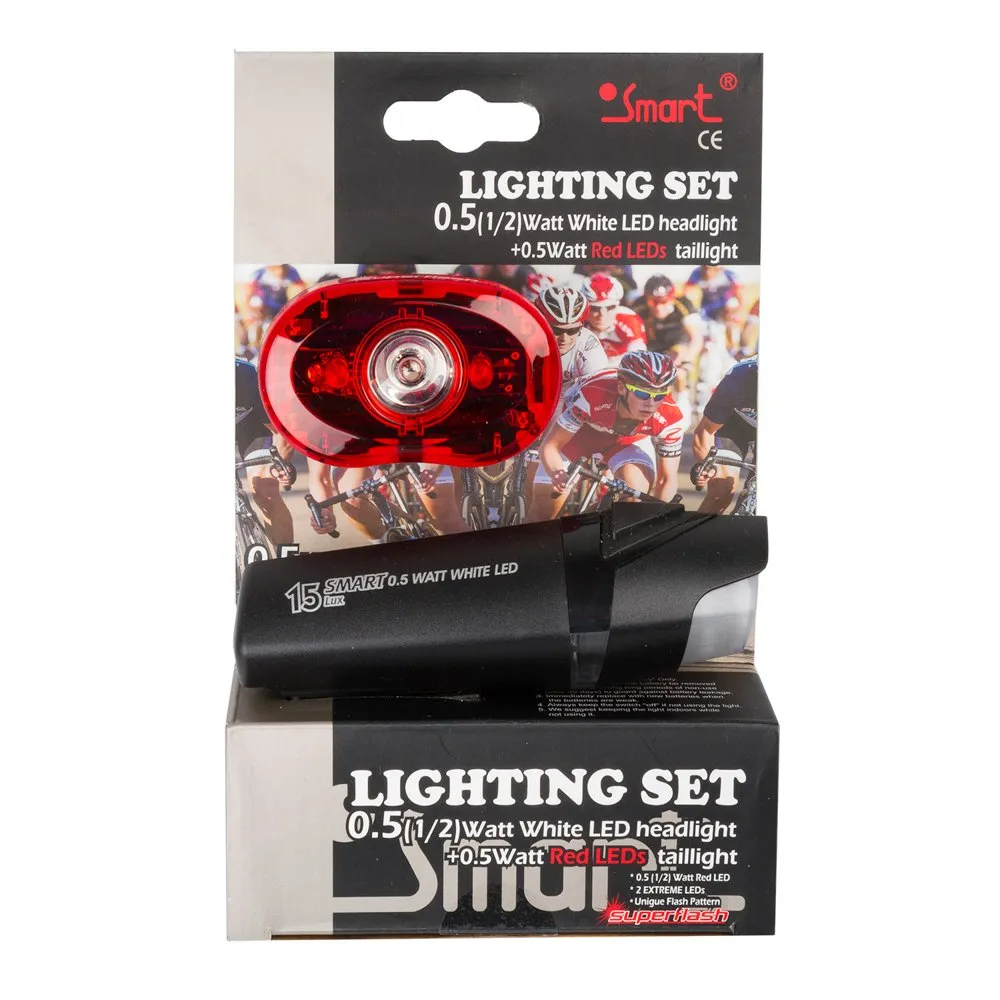 Smart Led 0.5w Cykellampset, Black, One Size