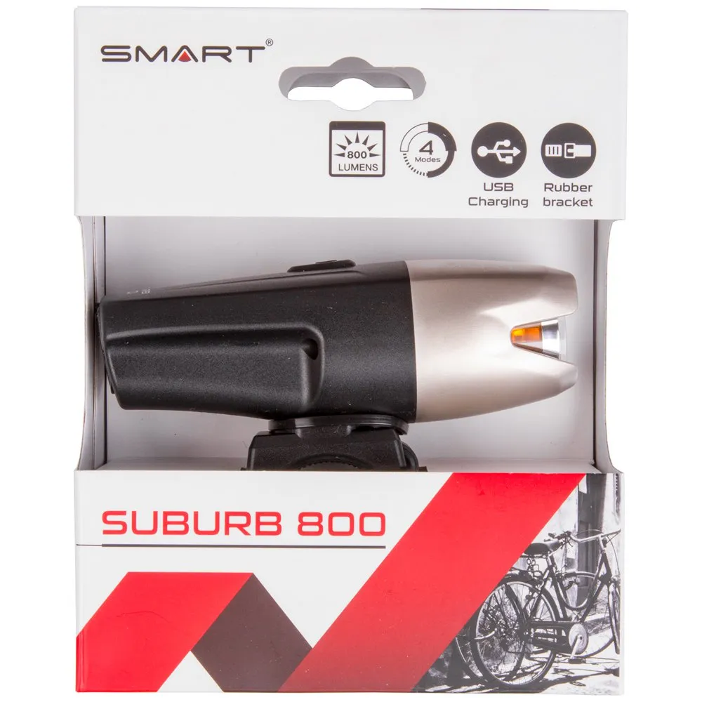 Smart Suburb 800 Framlampa, Black / silver, 800 Lumens