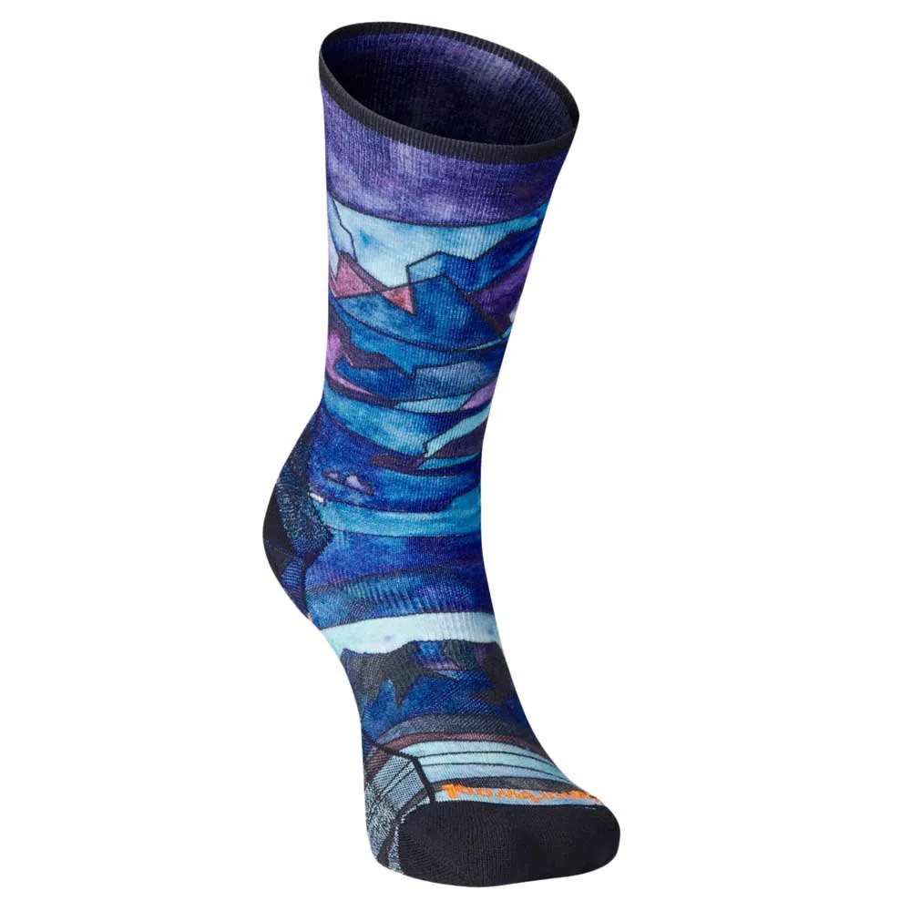 SmartWool Athlete Edition Run Print Crew Strumpor female, Multicolour