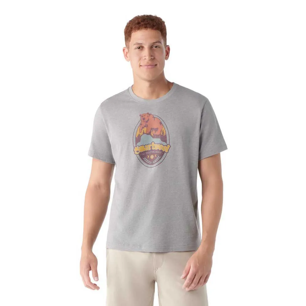 SmartWool Bear Label Graphic Slim Fit T-shirt Med Korta ärmar, Light gray heather SmartWool Bear Label Graphic Slim Fit T-shirt Med Korta ärmar, Light gray heather