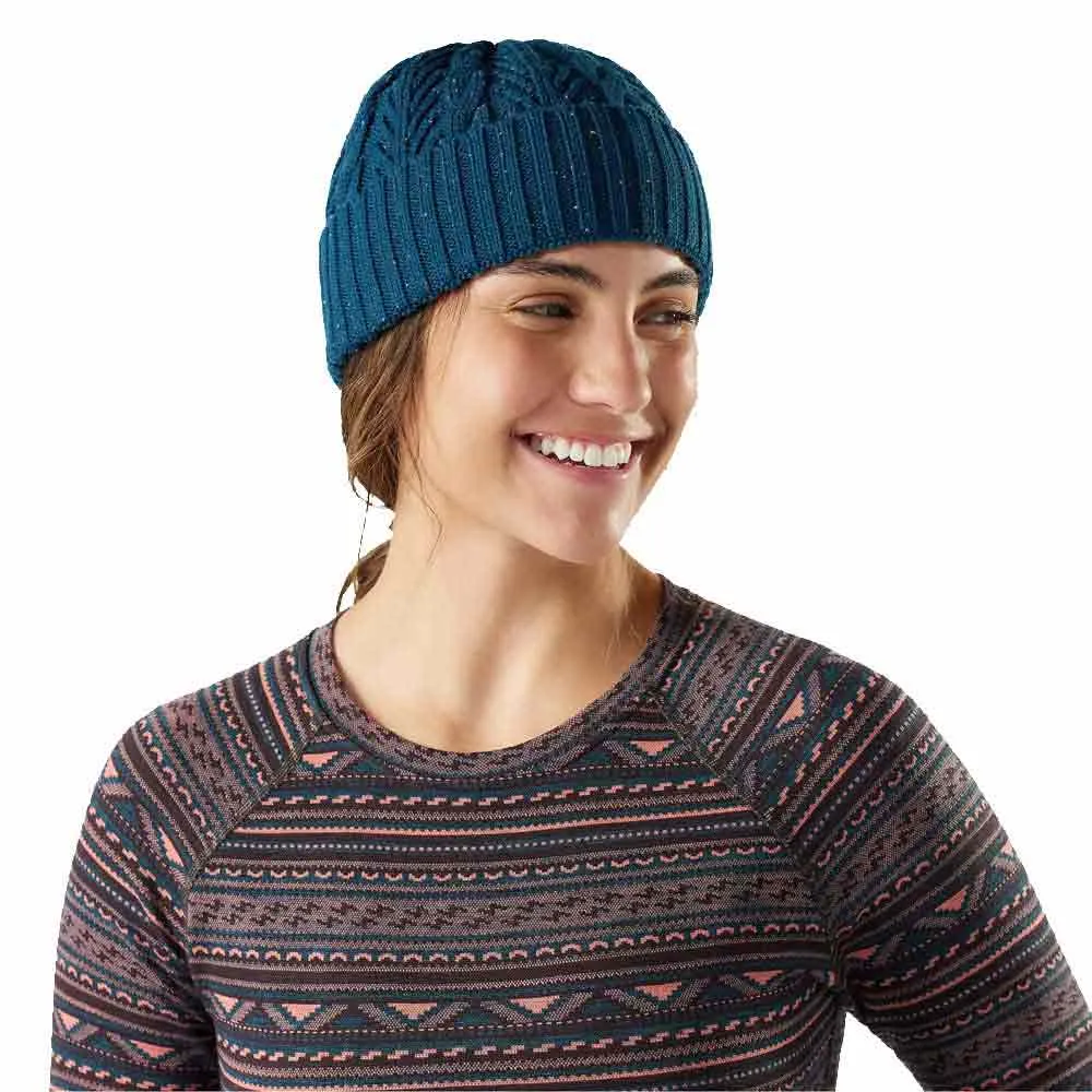 SmartWool Cable Knit Mössa, Twilight blue donegal