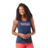 SmartWool Floral Meadow Graphic ärmlös T-shirt, Deep navy
