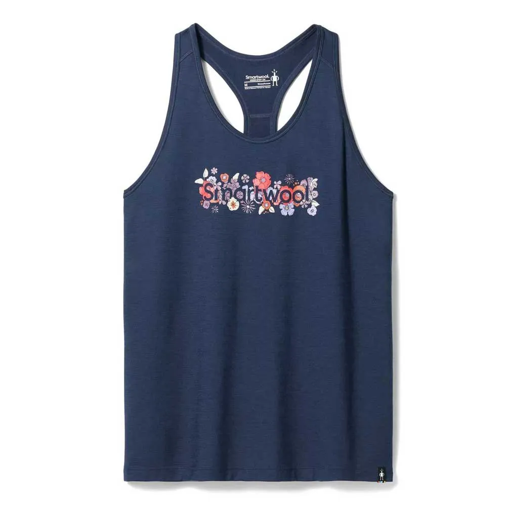 SmartWool Floral Meadow Graphic ärmlös T-shirt, Deep navy
