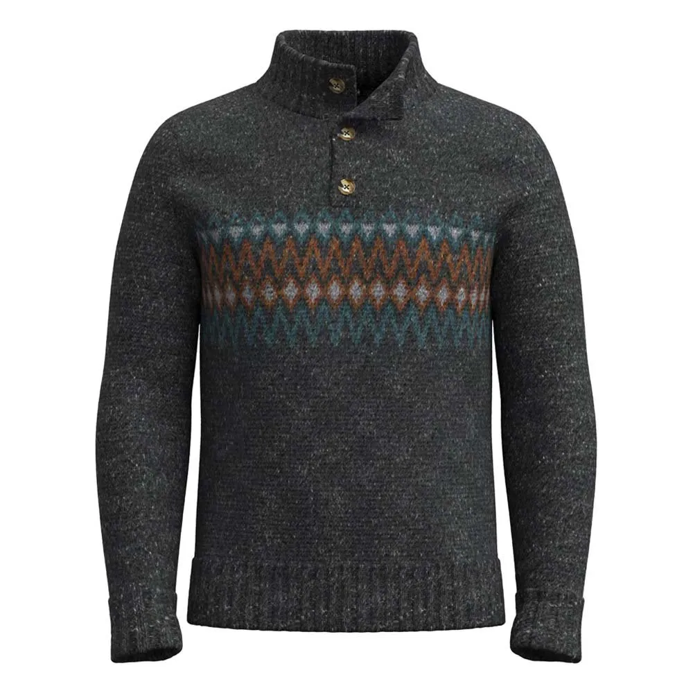 SmartWool Heavy Henley Tröja, Charcoal heather