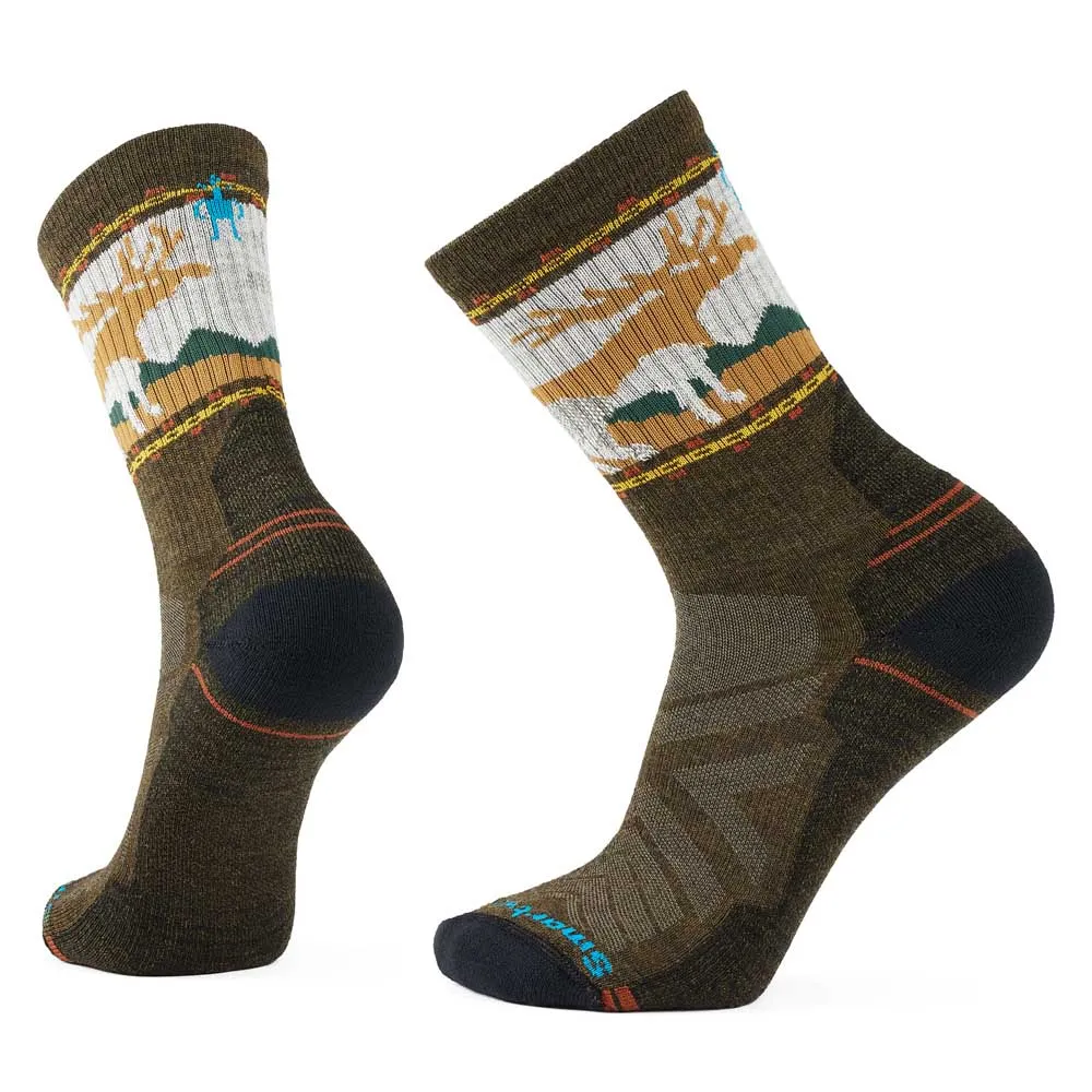 SmartWool Hike Light Cushion Mountain Moose Crew Strumpor