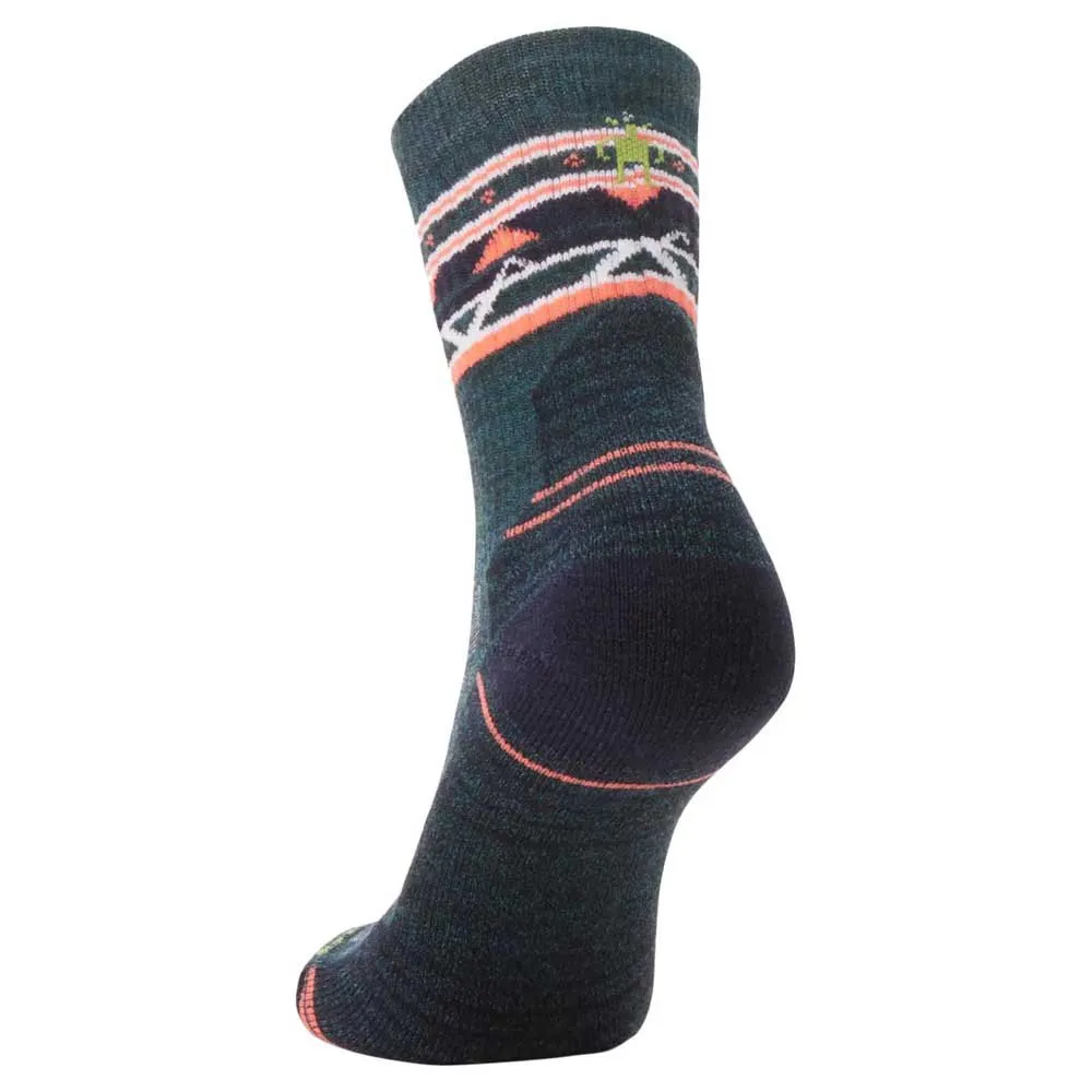 SmartWool Hike Light Cushion Zig Zag Valley Mid Crew Strumpor, Twilight blue