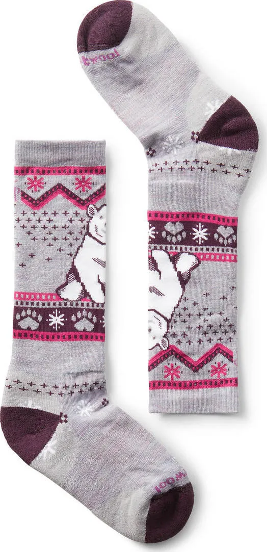 SmartWool Kids' Wintersport Full Cushion Polar Bear Pattern OTC- Recycled Socks SmartWool Kids' Wintersport Full Cushion Polar Bear Pattern OTC- Recycled Socks