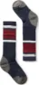 SmartWool Kids' Wintersport Full Cushion Stripe OTC Socks, Deep navy, XS