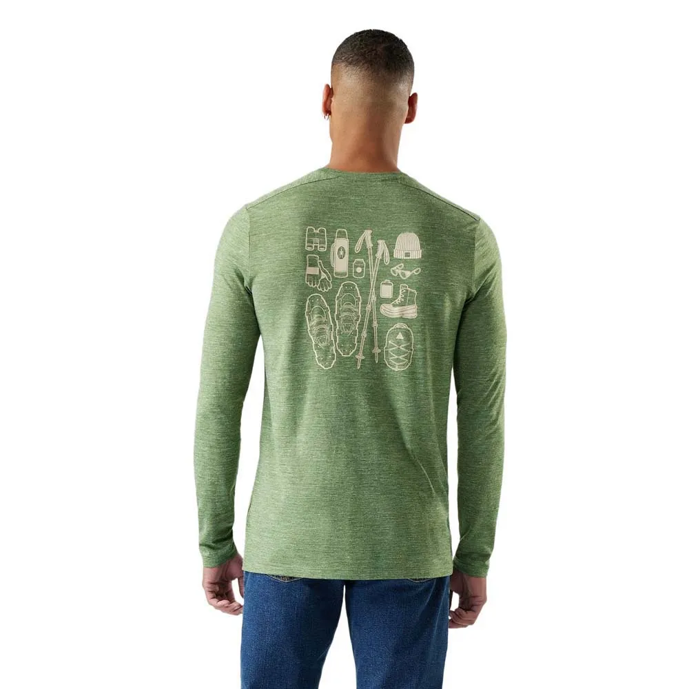 SmartWool Merino Hemp Blend Gear Up T-shirt Med Lång ärm, Fern green heather