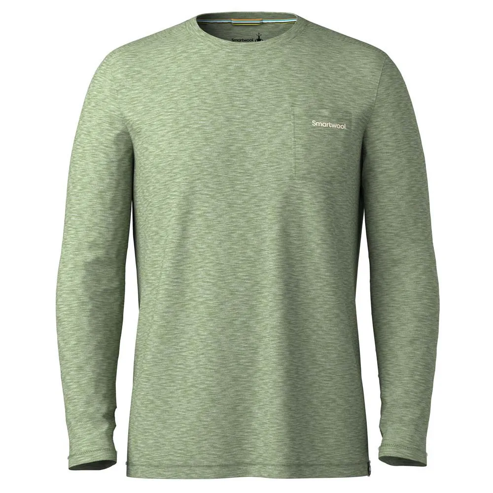 SmartWool Merino Hemp Blend Gear Up T-shirt Med Lång ärm, Fern green heather