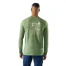 SmartWool Merino Hemp Blend Gear Up T-shirt Med Lång ärm, Fern green heather