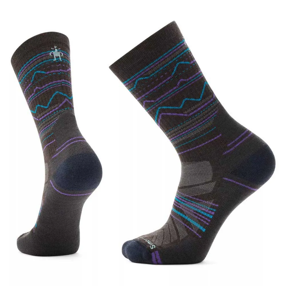 SmartWool Performance Hike Light Cushion Mountain Range Pattern Crew Strumpor