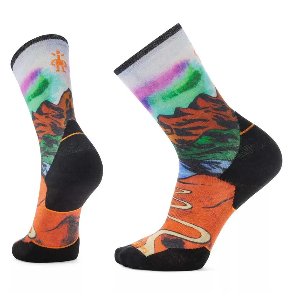 SmartWool Run Targeted Cushion Singletrack Print Crew-strumpor