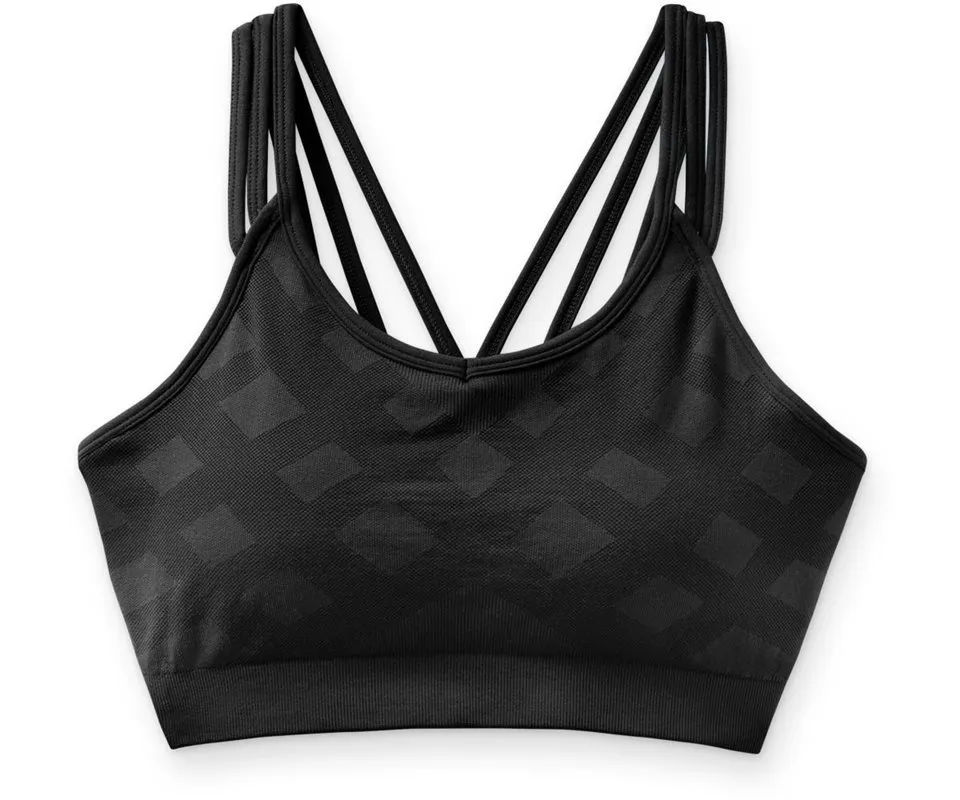 SmartWool Seamless Strappy Sport Bra Women, Black SmartWool Seamless Strappy Sport Bra Women, Black