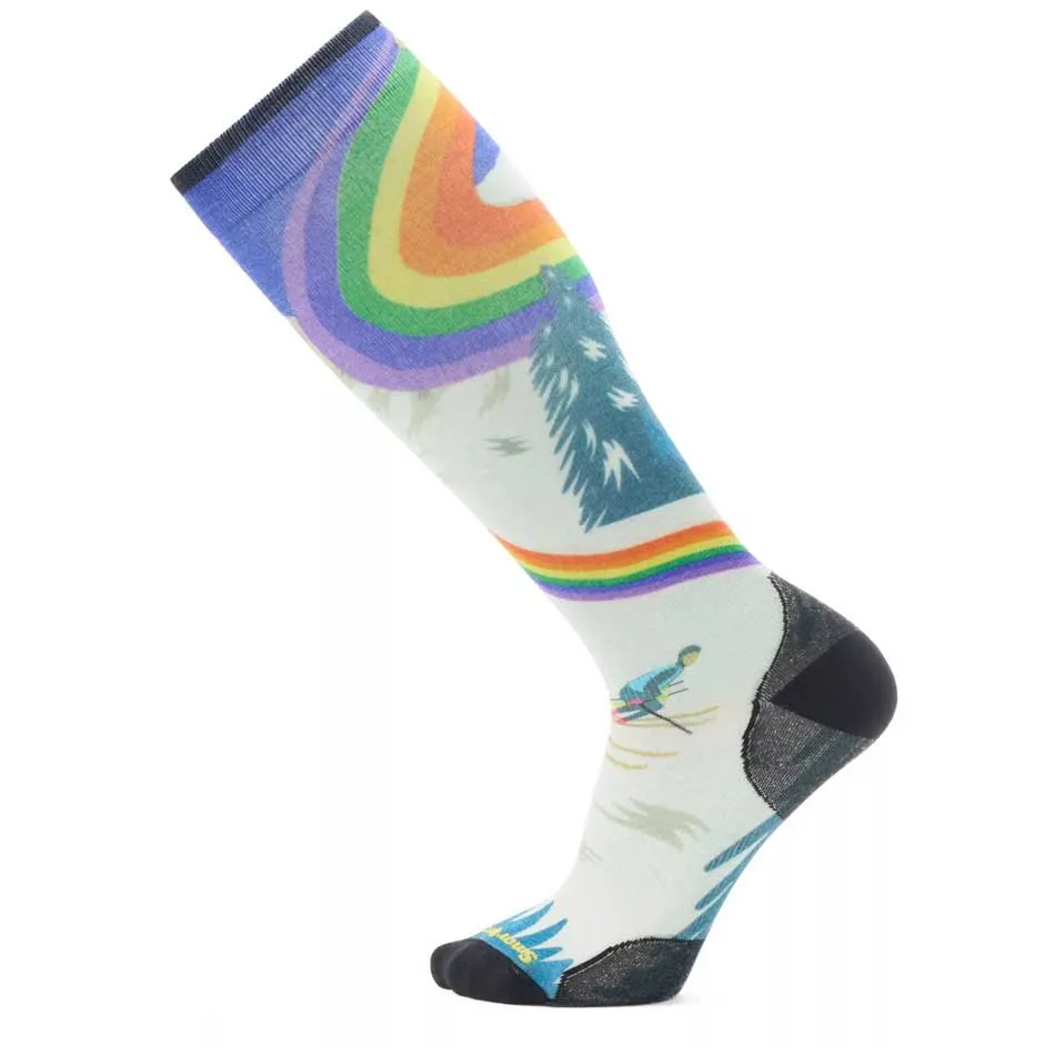 SmartWool Ski Zero Cushion Rainbow Trails Print Otc Strumpor