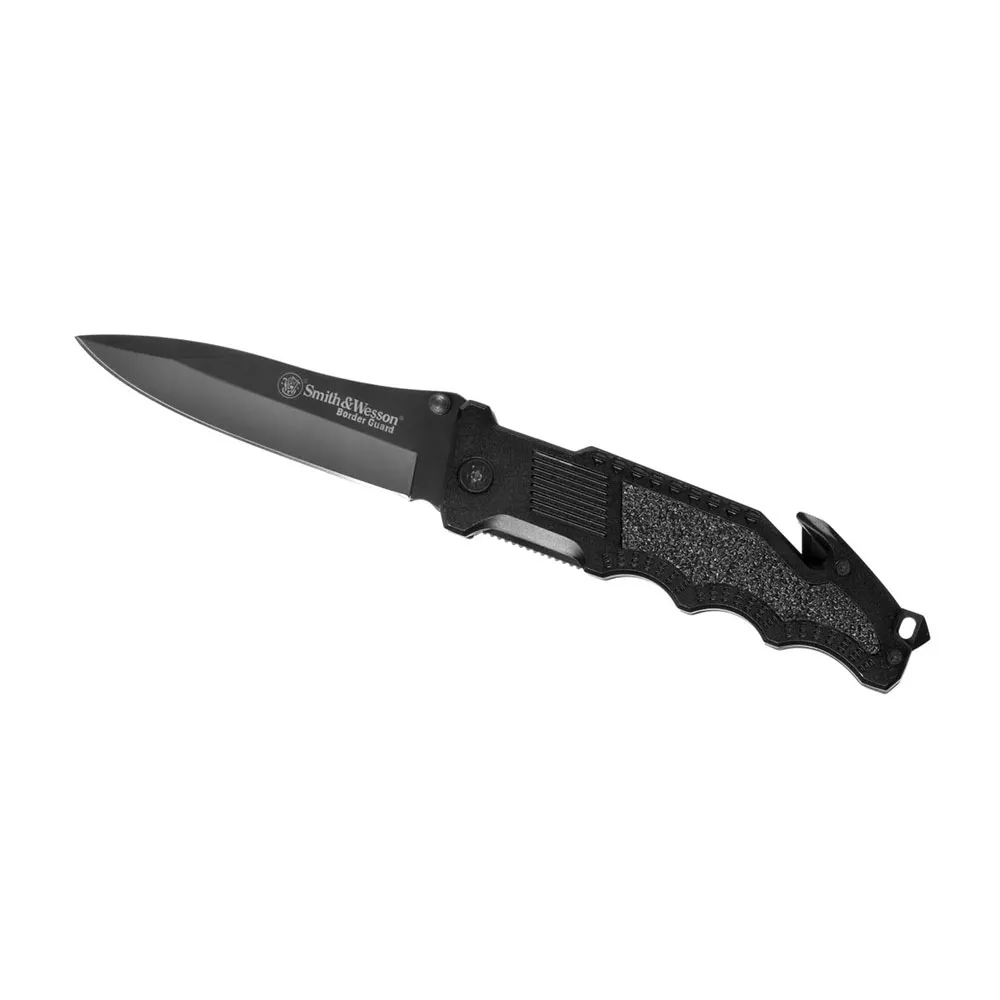 Smith Border Guard Swbg1 Folder Fickkniv, Black, One Size