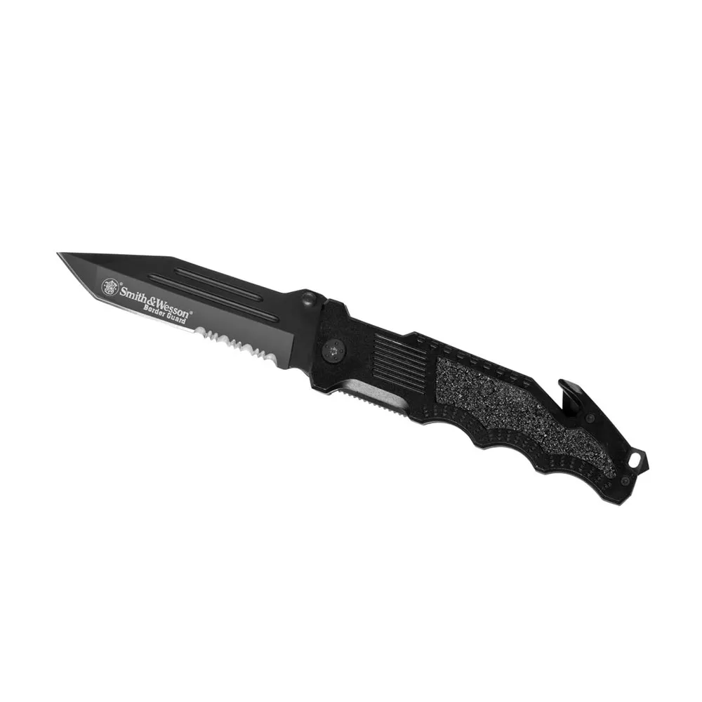Smith Border Guard Swbg2ts Serrated Tanto Folder Fickkniv, Black, One Size Smith Border Guard Swbg2ts Serrated Tanto Folder Fickkniv, Black, One Size
