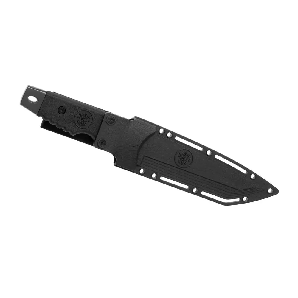 Smith Sw7 Fixed Blade Tanto Kniv, Black, One Size Smith Sw7 Fixed Blade Tanto Kniv, Black, One Size