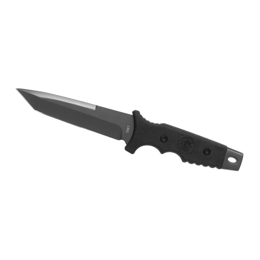 Smith Sw7 Fixed Blade Tanto Kniv, Black, One Size Smith Sw7 Fixed Blade Tanto Kniv, Black, One Size