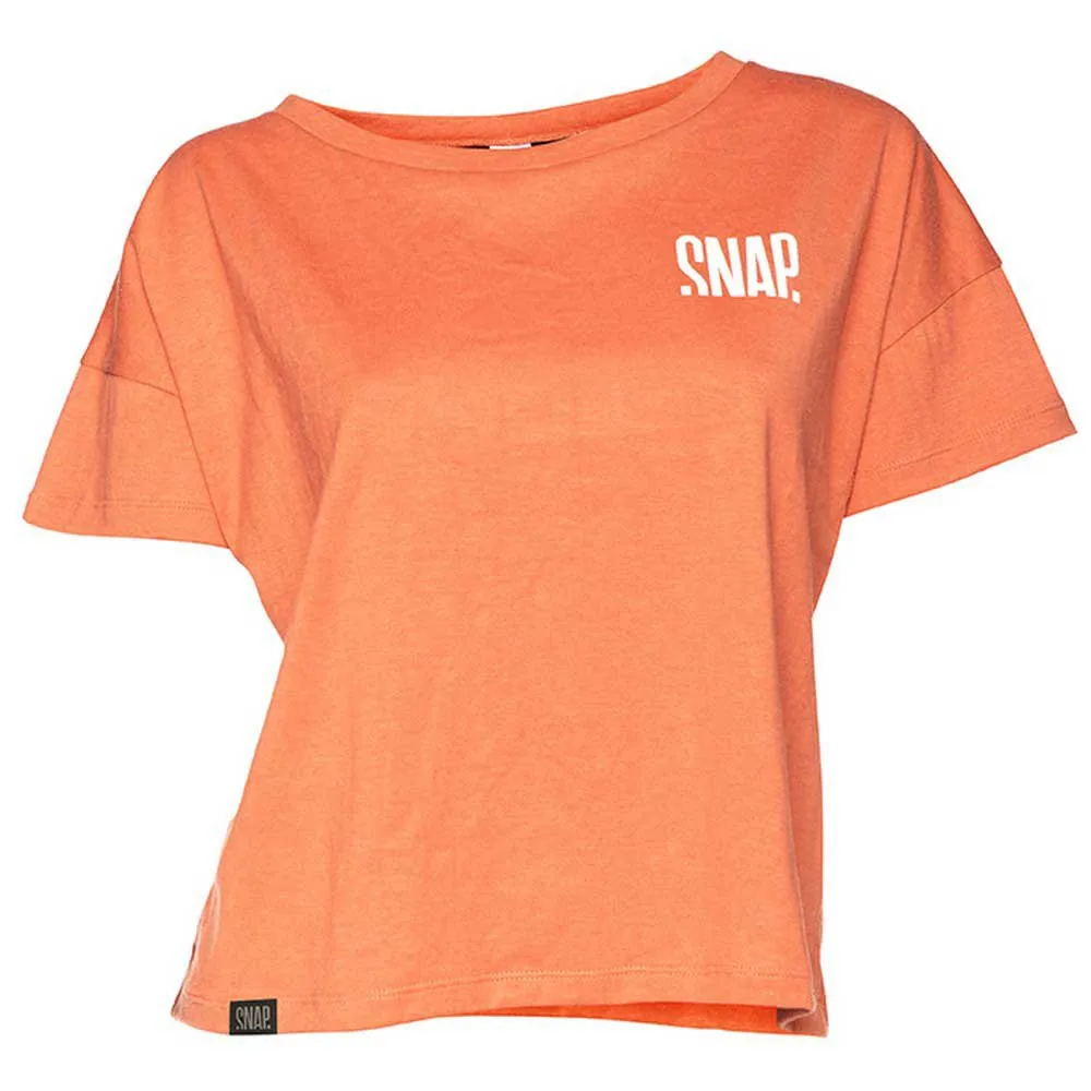 Snap Climbing Crop Hemp T-shirt Med Korta ärmar, Terracota