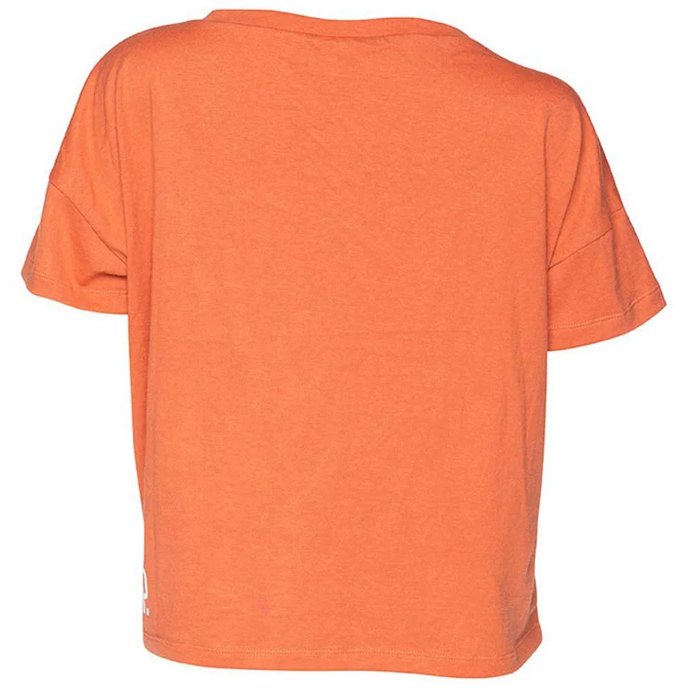 Snap Climbing Crop Hemp T-shirt Med Korta ärmar, Terracota