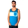 Snap Climbing Two-colored Pocket ärmlös T-shirt, Steel blue