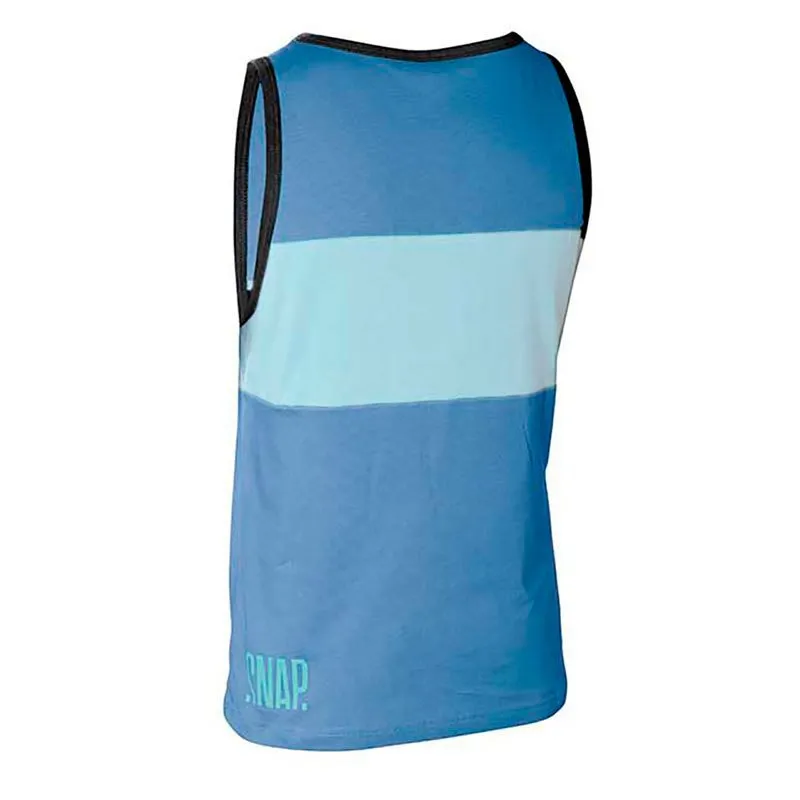 Snap Climbing Two-colored Pocket ärmlös T-shirt, Steel blue