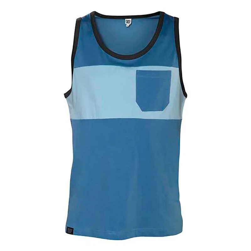 Snap Climbing Two-colored Pocket ärmlös T-shirt, Steel blue